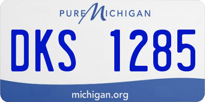MI license plate DKS1285