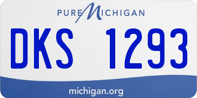 MI license plate DKS1293