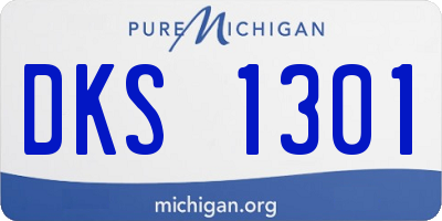 MI license plate DKS1301
