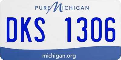 MI license plate DKS1306