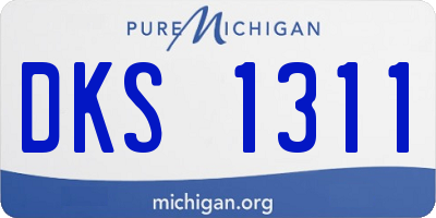 MI license plate DKS1311