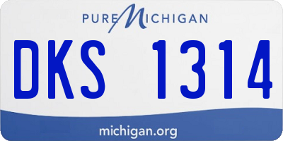 MI license plate DKS1314