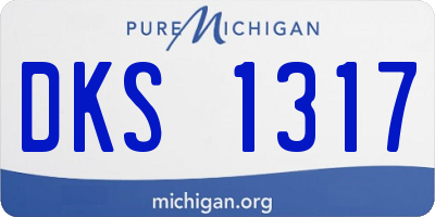 MI license plate DKS1317