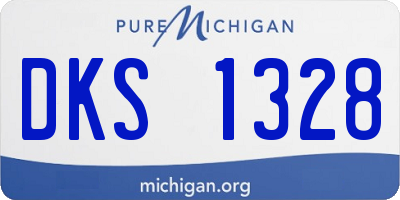 MI license plate DKS1328