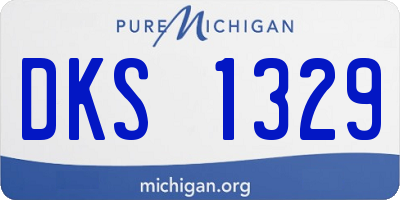 MI license plate DKS1329