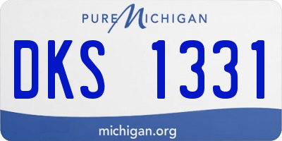 MI license plate DKS1331