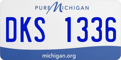MI license plate DKS1336