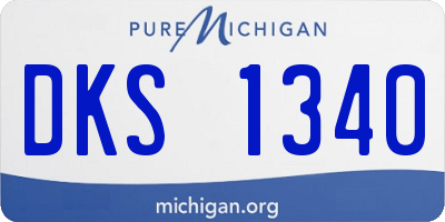 MI license plate DKS1340