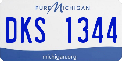 MI license plate DKS1344