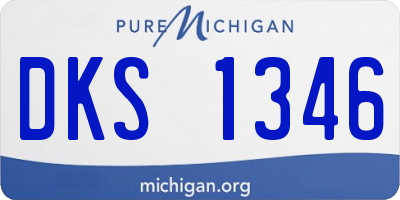 MI license plate DKS1346