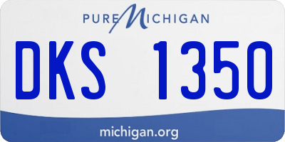 MI license plate DKS1350