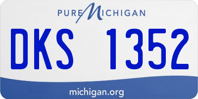 MI license plate DKS1352