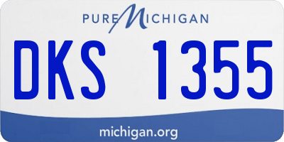 MI license plate DKS1355