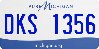 MI license plate DKS1356