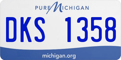 MI license plate DKS1358