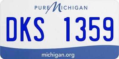 MI license plate DKS1359