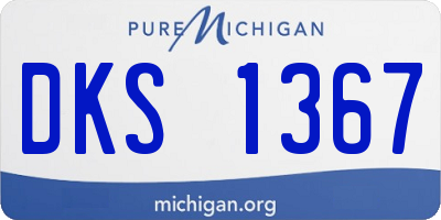 MI license plate DKS1367