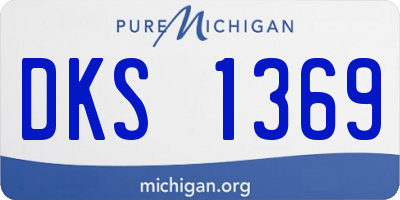 MI license plate DKS1369