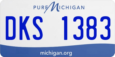 MI license plate DKS1383