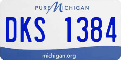 MI license plate DKS1384