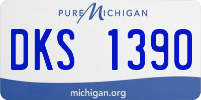 MI license plate DKS1390