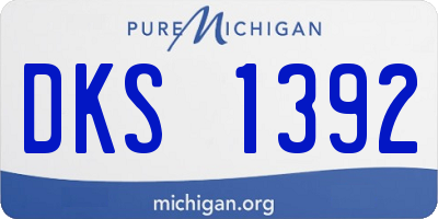 MI license plate DKS1392