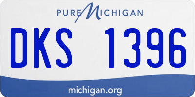 MI license plate DKS1396