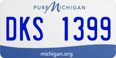 MI license plate DKS1399