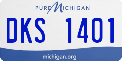 MI license plate DKS1401