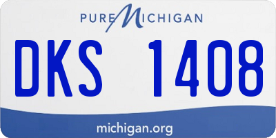 MI license plate DKS1408