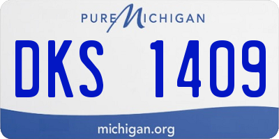 MI license plate DKS1409