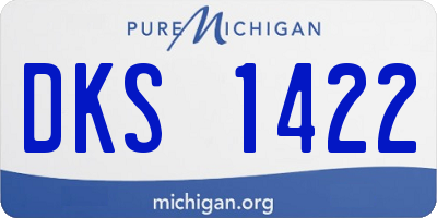 MI license plate DKS1422