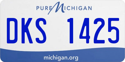 MI license plate DKS1425