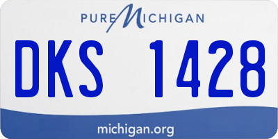 MI license plate DKS1428