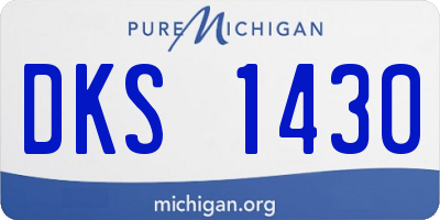 MI license plate DKS1430