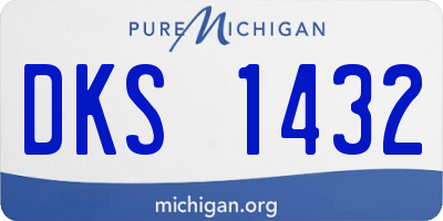 MI license plate DKS1432