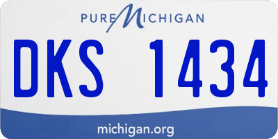 MI license plate DKS1434