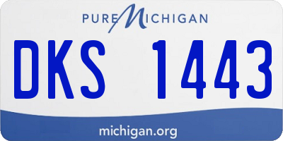 MI license plate DKS1443