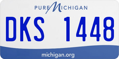 MI license plate DKS1448