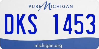 MI license plate DKS1453