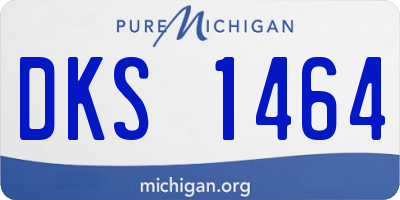 MI license plate DKS1464