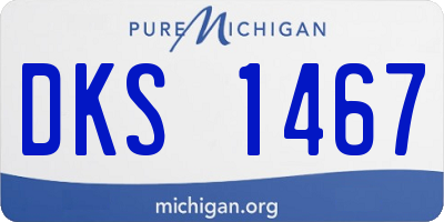 MI license plate DKS1467