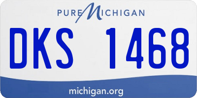 MI license plate DKS1468