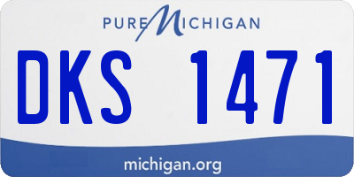 MI license plate DKS1471