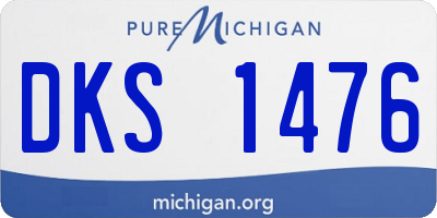 MI license plate DKS1476