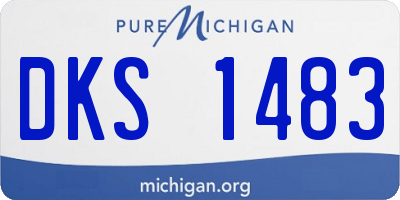 MI license plate DKS1483