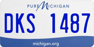 MI license plate DKS1487