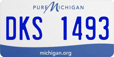 MI license plate DKS1493