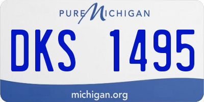 MI license plate DKS1495