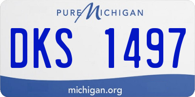 MI license plate DKS1497